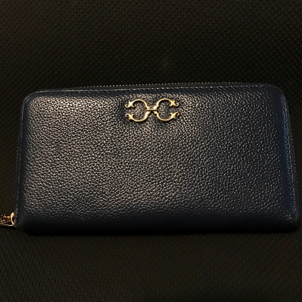 C Wonder Navy Zippered Wallet